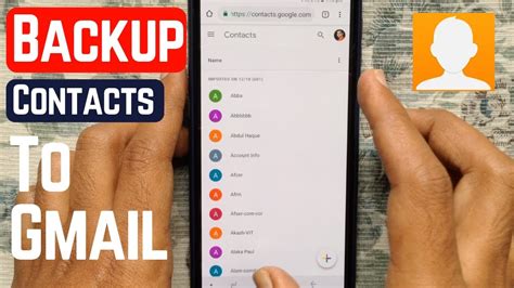 how to backup contacts from email to phone