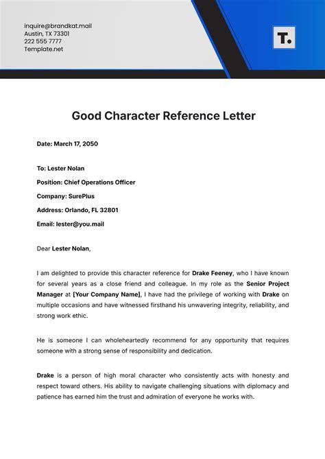 how to be a good character reference