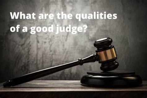 how to be a good judge