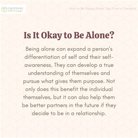 how to be ok with being alone in a relationship