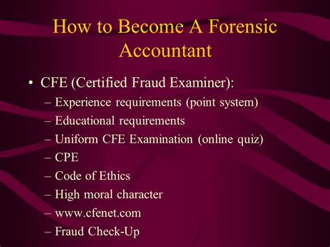 how to become a forensic auditor
