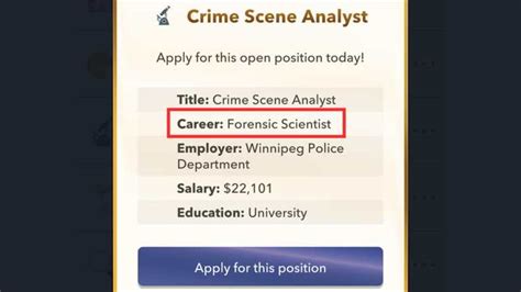 how to become a forensic scientist in bitlife