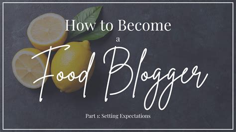 how to become a professional food blogger