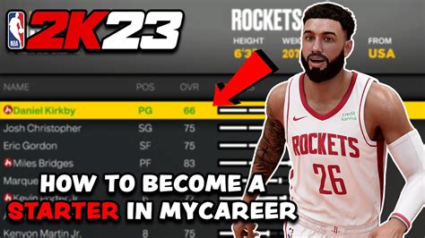 How To Become A Starter In 2K23