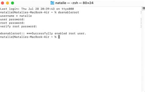how to become root user in mac terminal