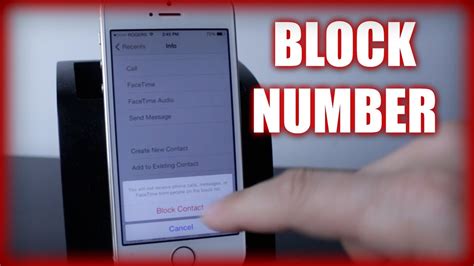 how to block a number in an iphone