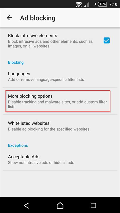 how to block ads in browser android