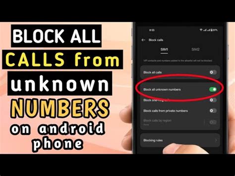 how to block all calls from unknown numbers