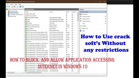 how to block application from accessing internet in windows 10