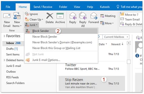 how to block sending email in outlook