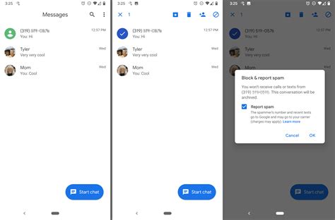 how to block text on android