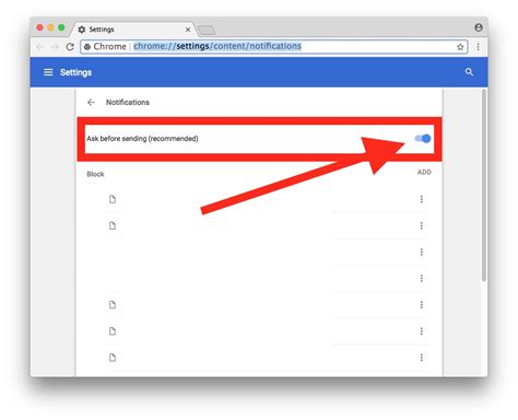 how to block web notifications in chrome