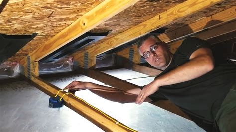 how to blow insulation below roof