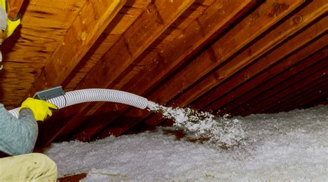 how to blow insulation below roof