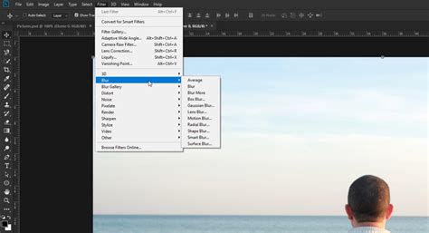 how to blur a section of an image in photoshop