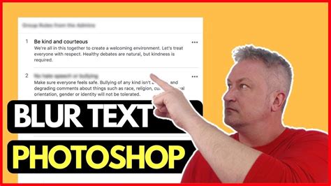 how to blur text in an image in photoshop