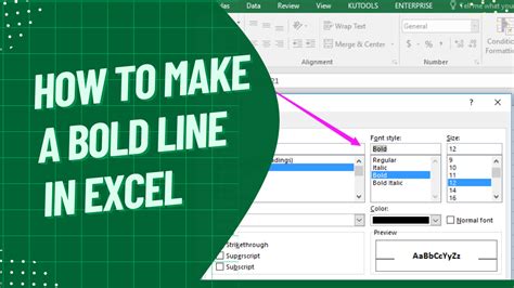 how to bold lines in excel spreadsheet