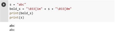 how to bold text in python code