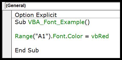 how to bold text in vba code
