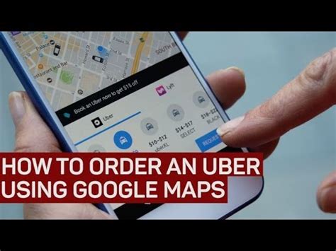 how to book uber from google maps