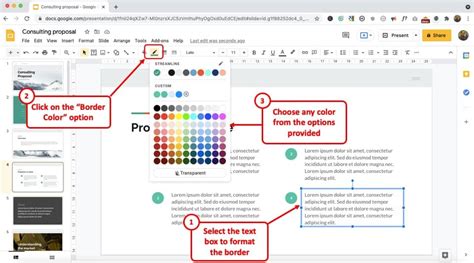 how to border a text box in google slides