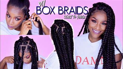 How To Box Braid Using Rubber Bands