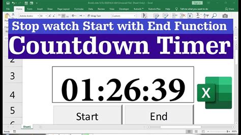 how to build a countdown in excel