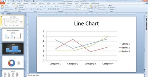 how to build a line graph in powerpoint