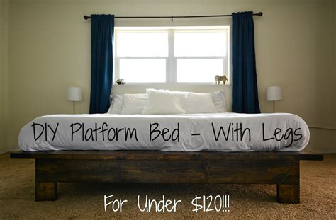 how to build a platform bed frame with legs