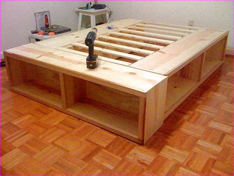 How To Build A Platform Bed Frame With Storage