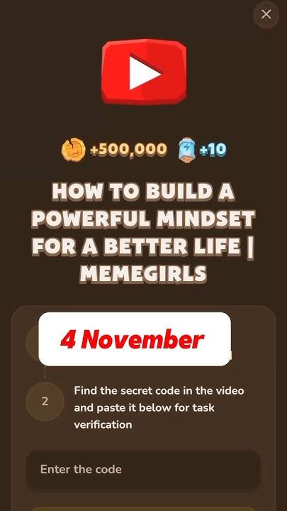 how to build a powerful mindset memefi code