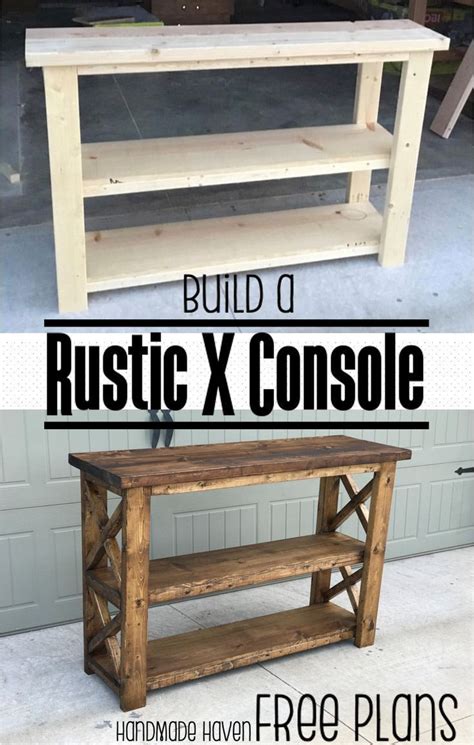 How To Build A Rustic X Console Table