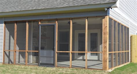 how to build a screened porch on concrete