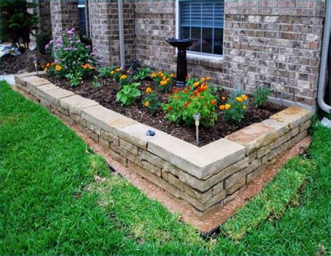 how to build a stacked stone garden border