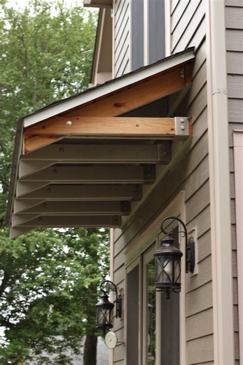 How To Build A Small Portico Above A Front door awning, House