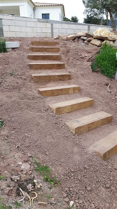 how to build garden steps on a steep slope