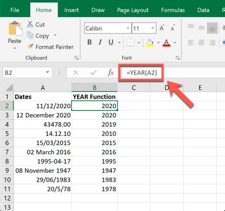 how to calculate 1 year from date in excel