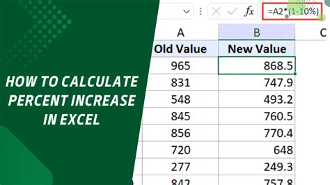how to calculate 10 increase in excel
