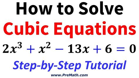 how to calculate a cubic equation