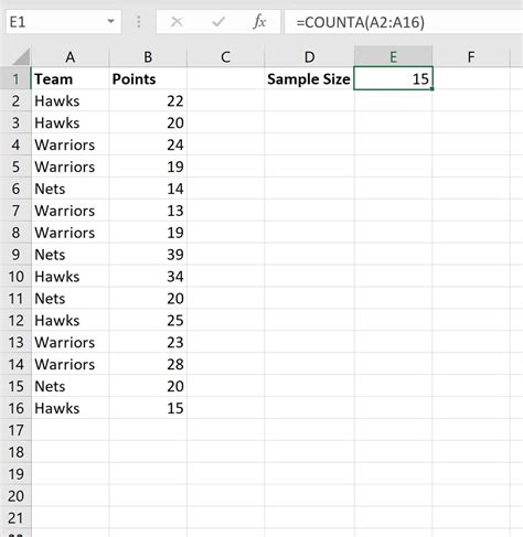 how to calculate a statistically significant sample size in excel