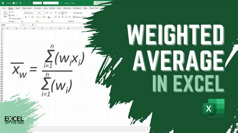How To Calculate A Weighted Mean In Excel