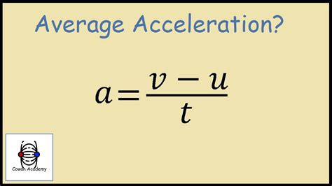 how to calculate acceleration with speed and time