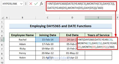 how to calculate adjusted service date in excel