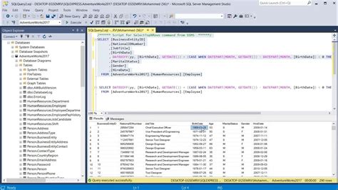 how to calculate age based on dob in sql