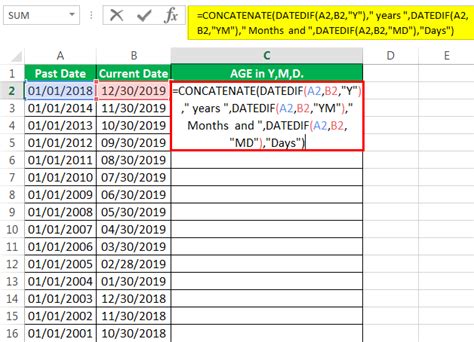 how to calculate age in database