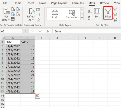 how to calculate average after filtered data in excel