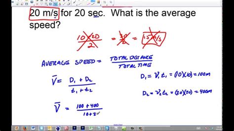 how to calculate average speed in physics