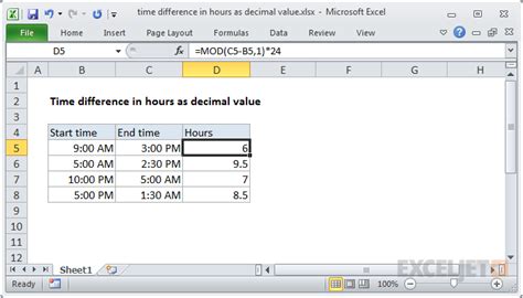 how to calculate average time difference in excel
