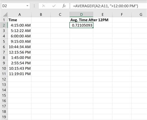 how to calculate average time in excel with text