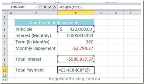 how to calculate bond repayments in excel